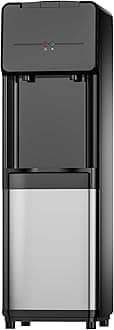 Top Loading Water Dispenser, Hot and Cold Water Cooler for 3 or 5 Gallon Bottles,Child Safety Lock,Water Cooler Dispenser for Kitchens, Offices and More - Black