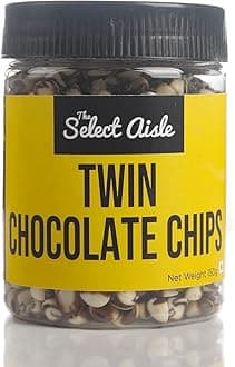 The Select Aisle's Twin Chocolate Chips - 150g [Compound Chocolate Chips for Cake Decorations/Baking/Cake Toppers]