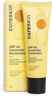 SPF 40 Ceramide Sunscreen with Hyaluronic Acid & Ceramides | 2-in-1 Sunscreen Moisturizer, Broad Spectrum, SPF 40 & PA+++, 1.76 Ounce (Pack of 1)
