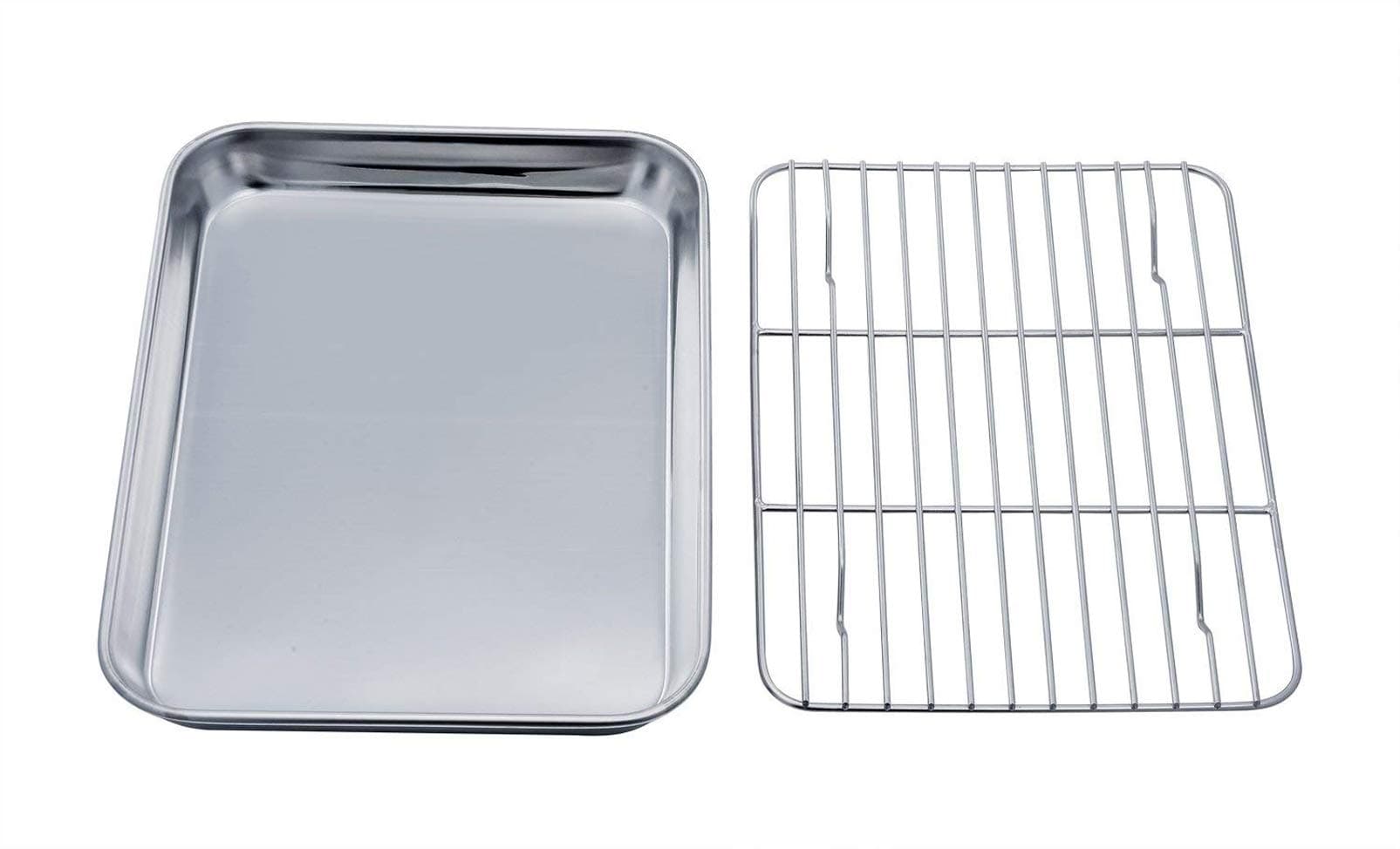 9 Inch Toaster Oven Pan with Rack Set of 2