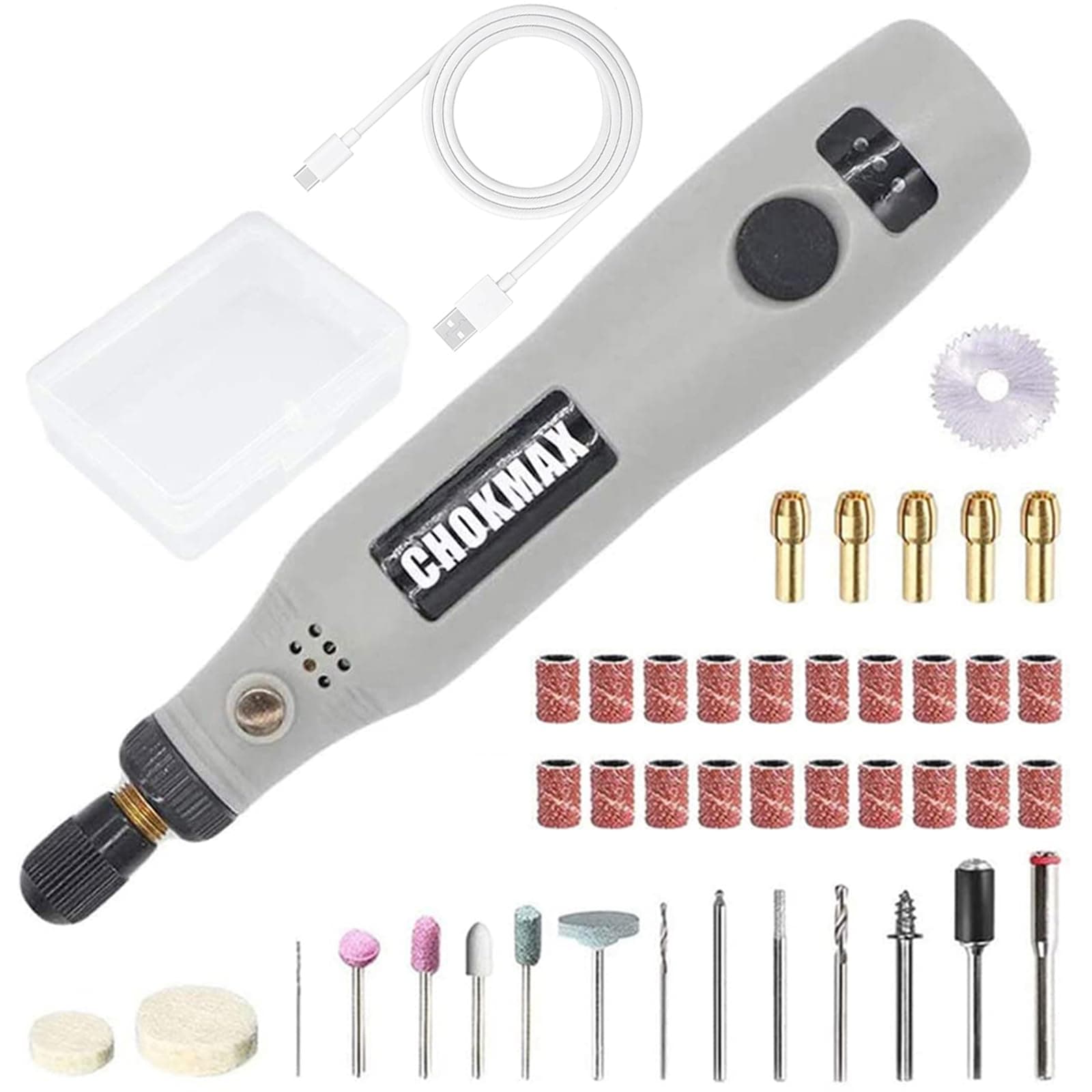 - Cordless Rotary Tool, 3.7V Li-ion Mini Rotary Multi-Tool Kit with Variable Speed, 42pcs Accessories Kit Electric Rotary DIY Grinder for Polishing, Cleaning and Engraving