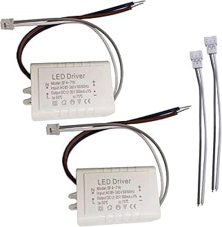 LED Driver 4-7W for Single Color Ceiling Strip Spot Light Module Panel, Replacement LED Power Supply Transformer Adapter Starter, Input AC85-265V Output DC12-25V