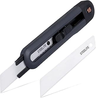 Ceramic Utility Knife Finger safe Cutter Ceramic Unboxing Kinfe Extra Blade refill Safety Retractable Cutter 18mm Blade Extra