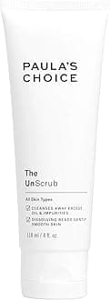 The UnScrub Cleansing Gentle Face Scrub, 4oz Bottle, with Jojoba Beads, Vitamin E, & Green Tea