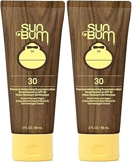 Sun Bum Original SPF 30 Sunscreen Lotion | Vegan and Hawaii 104 Reef Act Compliant (Octinoxate & Oxybenzone Free) Broad Spectrum Moisturizing UVA/UVB Sunscreen with Vitamin E | 3 oz (Pack of 2)
