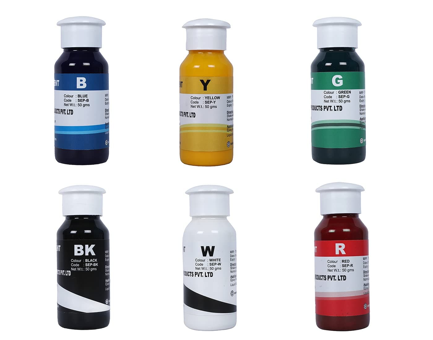 MultiColor Liquid Pigments Set (Bottle)