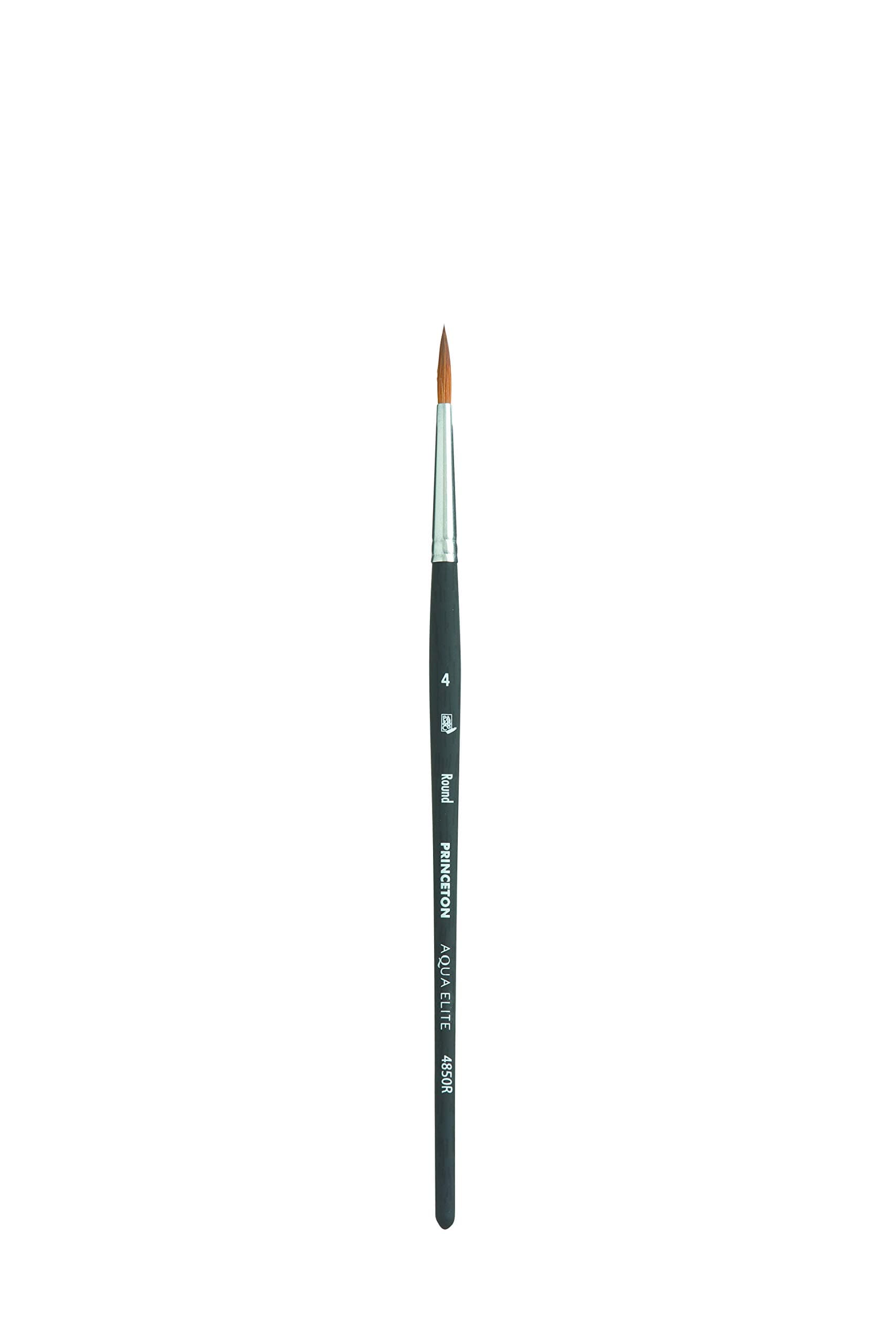 Aqua Elite Short Handle Round Paint Brush | Precise Brush for Fine Detail | Maximum Colour Holding Capacity | Even & Consistent Flow | Size - No 4