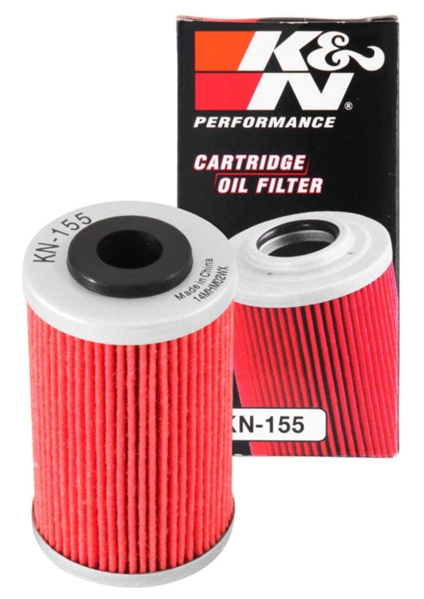 Motorcycle Oil Filter: High Performance, Premium, Designed to be used with Synthetic or Conventional Oils: Fits Select KTM, Husqvarna Vehicles, KN-155