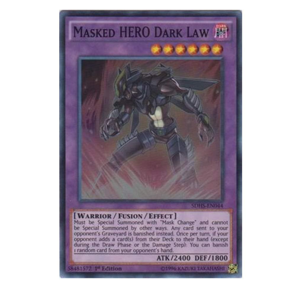 YU-GI-OH! - Masked Hero Dark Law (SDHS-EN044) - Structure Deck: Hero Strike - 1st Edition - Super Rare