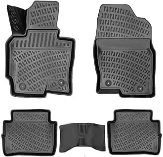 Mazda CX-5 2013-2016 Custom Fit Floor Mats Rubber 3D Car Mats Laser Measured Floor Liners All Weather Heavy Duty Waterproof Odorless Non-Slip TPE (Front & Rear, Black)