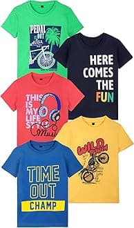 Boys Boys regular fit tshirt T-Shirt (pack of 5)