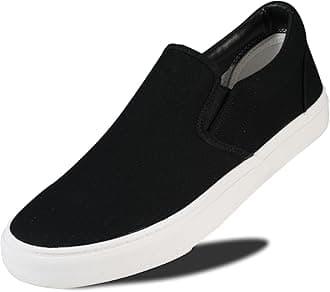 Men's Sneakers Low Top Canvas Slip On Shoes for Men, Soft Insole Mens Slip on Sneakers