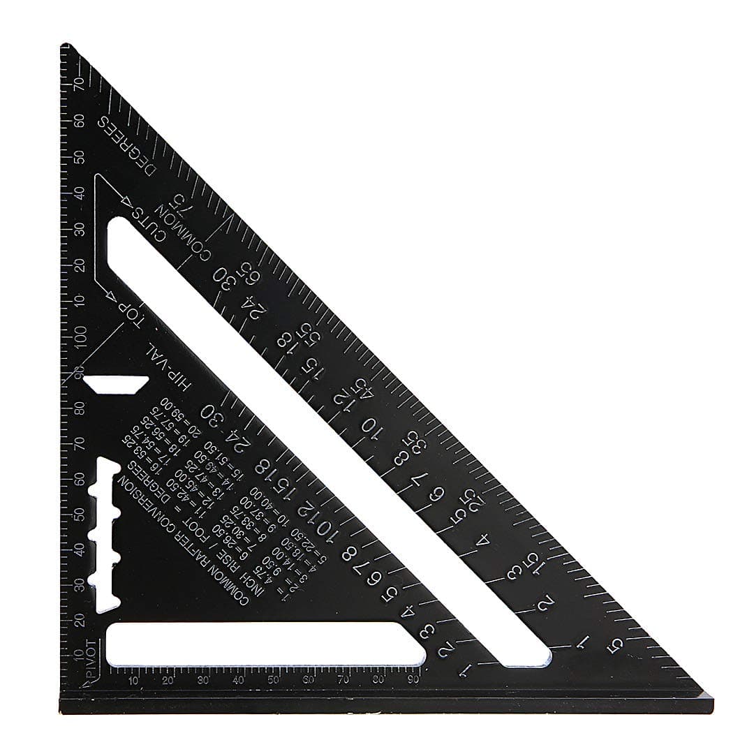 Aluminum Roofing Square Scale Carpenter Framing Measuring Tool 7"
