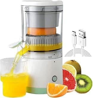 Electric Orange Juicer Machine, Wireless Citrus Press Juicer, Manual Mosambi Juice Maker, Instant Juice Machine For Fruit, 200ML Capacity, 45W Mini Portable Juicers