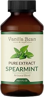 Pure Spearmint Extract for Baking and Flavoring - 4 OZ - Premium Quality Natural Flavors for Baked Goods, Desserts, & Cooking