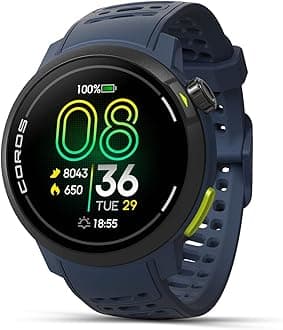 PACE Pro GPS Sport Watch, 1.3-inch AMOLED Touchscreen, Fastest in Class Processor Running Watch, 20 Days Battery Life, Navigation with Global Offline Maps, Sleep Tracking, Running - Blue