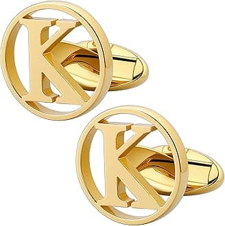 Cufflinks for Men Classic Tuxedo Shirt Wedding Cuff Links Personalized Initials A-Z Gift