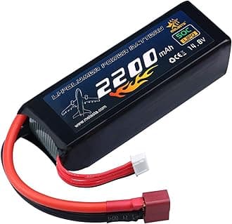 melasta 14.8V 2200mAh 50C 4S RC LiPo Battery Pack with Deans-T Plug for RC Airplane Helicopter Quadcopter Vehicle Boat [UL and Ce Certificated]