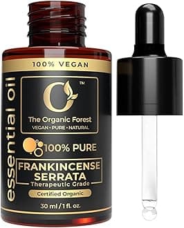 Plant Based Frankincense Essential Oil (Boswellia Serrata) – 100% Pure & Organic, Steam-Distilled, Undiluted – for Diffuser & Aromatherapy | Cosmetic Use on Skin – 30 ml