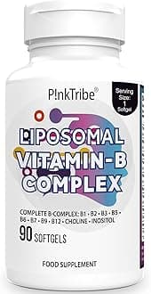 Liposomal Vitamin B Complex Softgels - 9 Methylated B Vitamins for Easy Absorbed, Vitamin B6, Folate & Inositol, 10x Better Absorption, One Softgel a Day, 90 Softgels (Pack of 1)