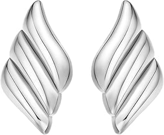 Geometric Rectangle Gold Plated Stud Earrings Irregular Hammered Chunky Statement Square Earrings for Women Trendy