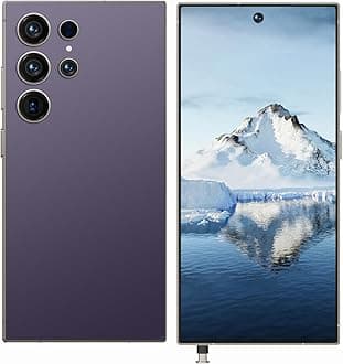 I25 Ultra 5G Unlocked Smartphone, 6.9" HD Screen, 16GB+512GB Android 14 Cell Phone, 8000mAh, 72MP+108MP Camera, Built in Pen, Dual SIM/Fingerprint Unlock/Face ID/GPS, Purple