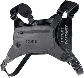 MVRK Water Resistant Chest Pack - Minimalist Running Pack For Workouts, Running Phone Holder With Extra Storage, Lightweight Running Vest, Running Backpack With Reflective Print (Reflective)