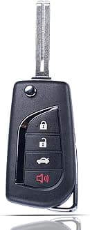 Key Fob Fits for Toyota Camry Corolla 2018 2019 2020 2021 2022 2023 Keyless Entry Remote Control Flip Key Replacement FCC ID: HYQ12BFB P/N:89070-06790 4 Button H Chip