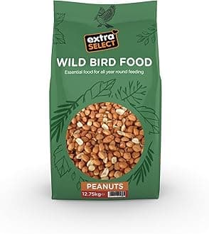Extra Select Wild Bird Peanuts: High Grade, Protein Rich, Year Round Wild Bird Food Peanuts - Ideal for Winter Feed - 12.75kg