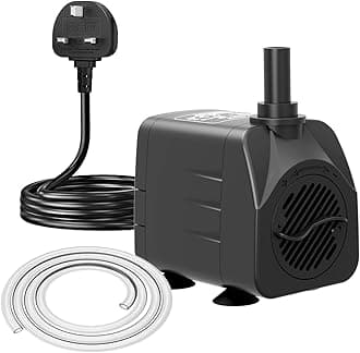 Submersible Pump 600L/H 10W Dry Burning Protection with Ultra Quiet Design 1.2m High Lift for Fountains, Hydroponics, Ponds, Aquariums & More……