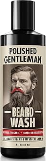Polished Gentleman Beard Growth And Thickening Shampoo - With Organic Beard Oil - For Beard Look - For Facial Hair Growth 4oz (Small Beard)
