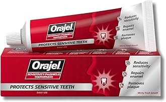 Orajel Toothpaste for Sensitive Teeth, Soothes & Protects gums, Packaging Varies, 75ml