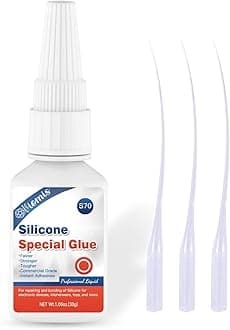 30g Clear Silicone Super Glue - Instant, Waterproof, Heat-Resistant, Flexible Adhesive for Rubber, Liquid Silicone, CAR, TPU, TPR, TPE