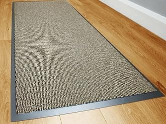 TrendMakers Dirt Stopper Carpet Runner 90cm x 300cm Light Beige/Black Rugs Barrier Mat Doormat Non-Slip Rubber Back For Home Hallway Office Kitchen Door Mats || POLYPROPYLENE PILE