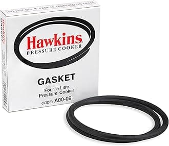 Hawkins Ruuber Gasket for all 1.5 Litre Pressure Cooker (Black, Small)