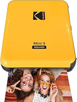 All-New Mini 3 Square Instagram Size Bluetooth Portable Photo Printer with 4PASS Technology - Yellow