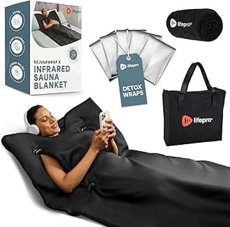Infrared Sauna Blanket for Detox & Relaxation – Portable Far Infrared at Home Sauna for Detox, Muscle Tension Release and Recovery – RejuvaWrap Series with Adjustable Heat Settings