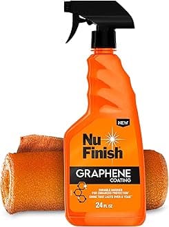 Nu Finish Water-Repellent Ceramic and Graphene Technology Vehicle Finishing Kit, Car Shine - Includes Graphene Coating Spray and Microfiber Towel