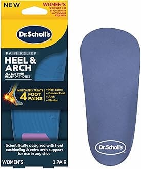 Heel & Arch All-Day Pain Relief Orthotics, Women's 6-10, 1 Pair, 3/4 Length