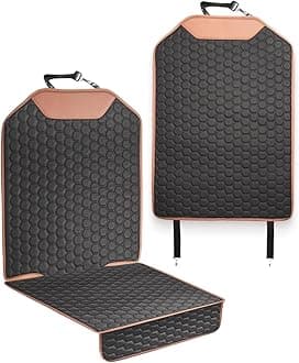 Owleys Set Car Seat Protector & Seat Back Protector Hexy One - Kick Mat Back Seat Protector Hexy - Waterproof & Non-Slip Car Seat Protector