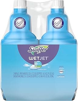 Wetjet Hardwood Floor Mopping and Cleaning Solution Refills, All Purpose Cleaning Product, Open Window Fresh Scent, 1.25 Liter, 2 Pack (Packaging may vary)