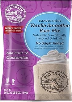 Big Train Blended Crème No Sugar Added Vanilla Smoothie Base Mix, 3.5 Pound (Pack of 1)