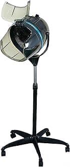 ZENY Stand Up Hair Dryer 1300W Adjustable Floor Hooded Bonnet Hair Dryers with Rolling Wheels Professional Salon Equipment for Beauty Home Hair Drying