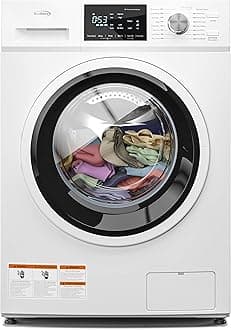 KoolMore 24" Front Load Washing Machine, 2.7 Cu. Ft., Space Saving Unit with 20-Minute Quick Wash, 12 Washing Cycles, Quiet Inverter Motor [White] [120V] (FLW-3CWH)