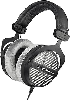 beyerdynamic DT 990 Pro 250 Ohm Over-Ear Studio Headphones for Mixing, Mastering, Editing