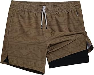 Mens 5" Gym Running Shorts for Men 2 in 1 Quick Dry Workout Athletic Shorts