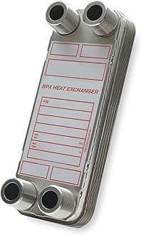 Heat Exchanger, 40 Plates, 0.0076 Gal/Chnl