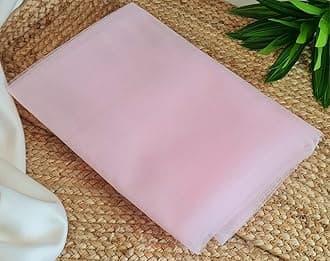 SATYAM KRAFT Multipurpose Net Fabric Soft Cloth Roll | Wedding, Valentine & Party Decoration Items, Birthday, Anniversary | Stage, Tent, Backdrop, Mandap Festive, Event Decor Net (Pink, 5 Meter)