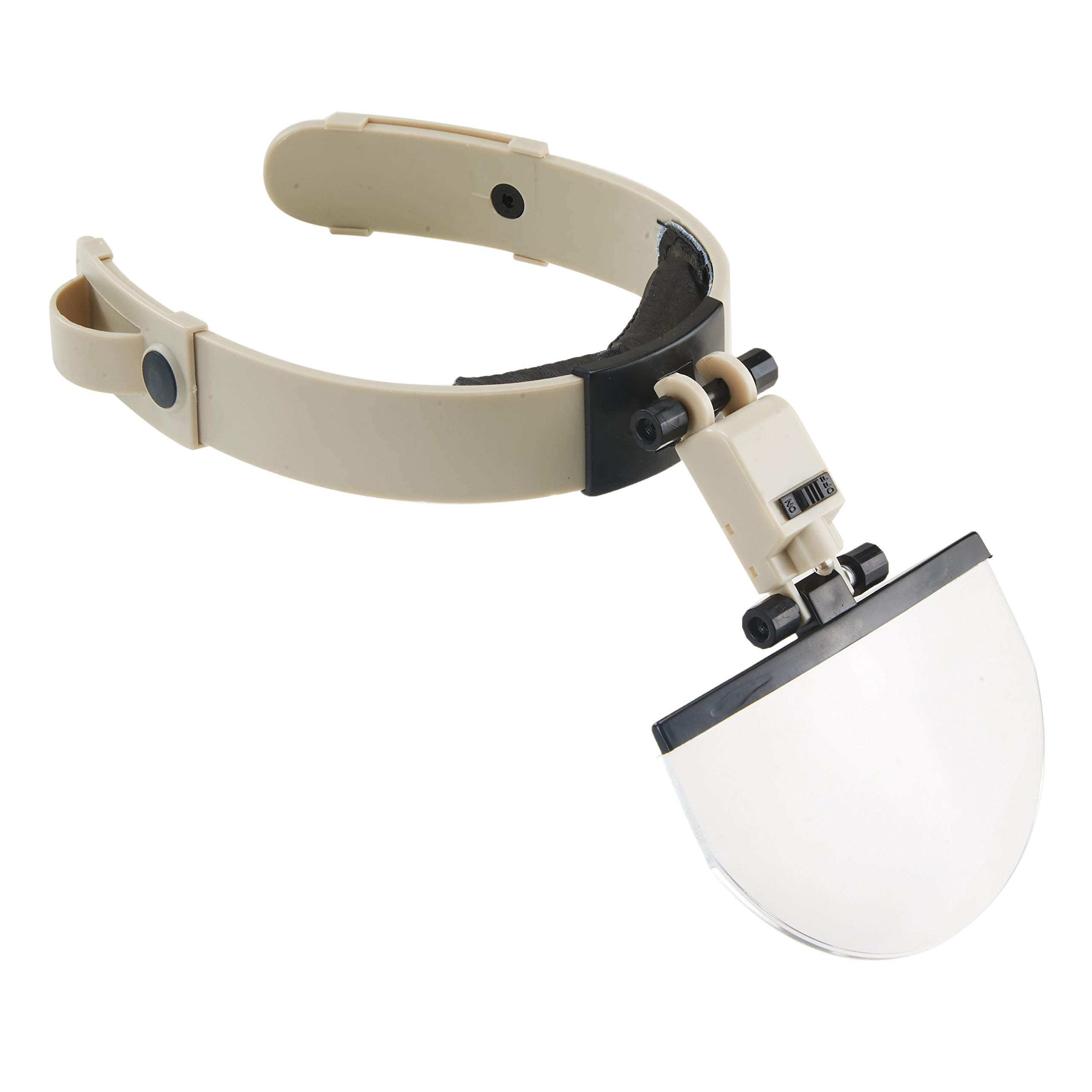 Holulo Head Magnifier Glasses, Head Mount Magnifying Glasses with Light,LED Hand Free Magnifier Professional Headband Magnifier for Reading, Jewelry Loupe, Watch & Electronic Repair