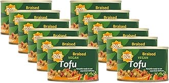 Marigold Braised Vegan Tofu, 225g (Pack of 12) – High Protein, Gluten-Free, Ready-to-Eat, Versatile Plant-Based Soya